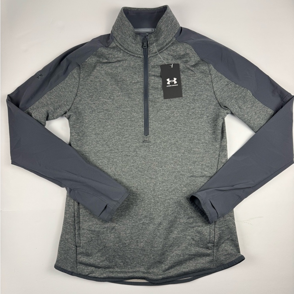 Under Armour Gray loose qualifier hybrid 1/2 zip pullover size small NWT